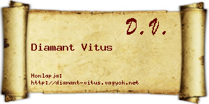 Diamant Vitus névjegykártya